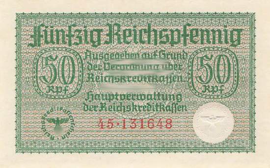 50 Pfennig 1939 Serie 45